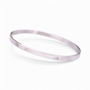 Silver 4MM Bangle – 18K Gold Plated Stainless Steel, Minimalist